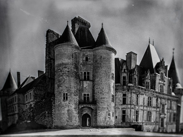 Black and white, French castle